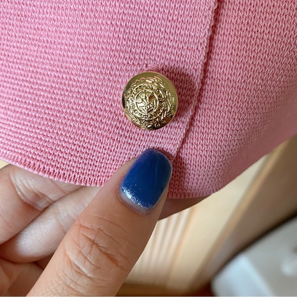 Zara gold button knit mini dress pink - Picture 8 of 12
